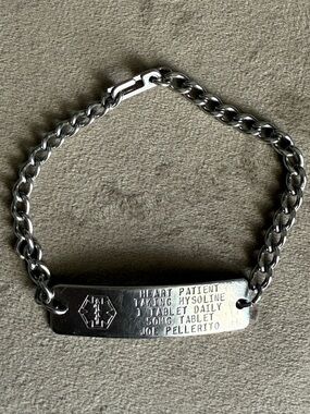 Sterling Medical ID Bracelet in Polished Silver Tone